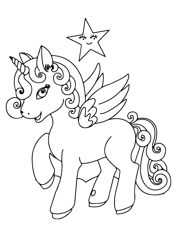 Elegant Alicorn Coloring Page Free Printable Coloring Pages For Kids