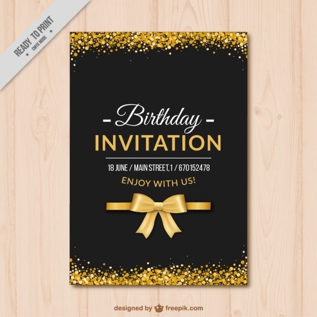 elegant birthday invitation templates free
