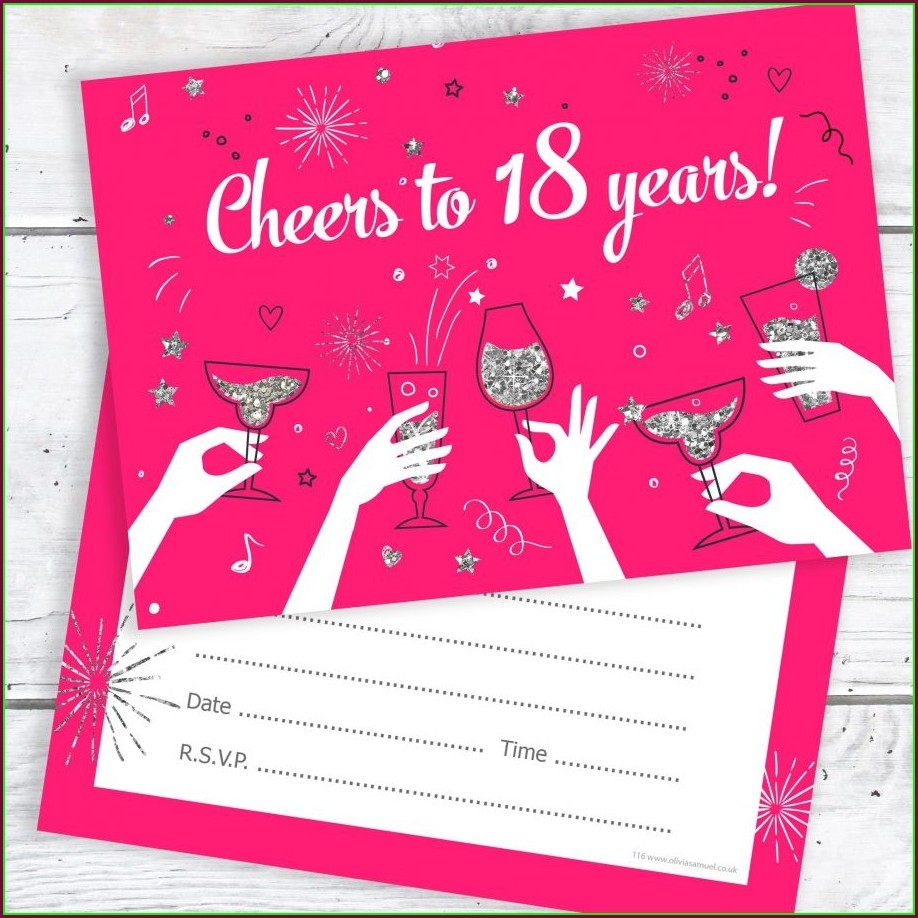 Elegant Editable 18th Birthday Invitation Template Invitations Resume 