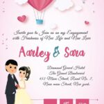 Elegant Engagement Invitation Card Template In Illustrator Pages