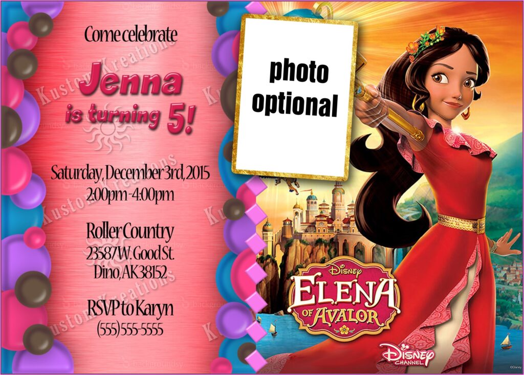 Elena Of Avalor Birthday Invitation Template Template 1 Resume
