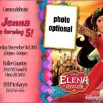 Elena Of Avalor Birthday Invitation Template Template 1 Resume