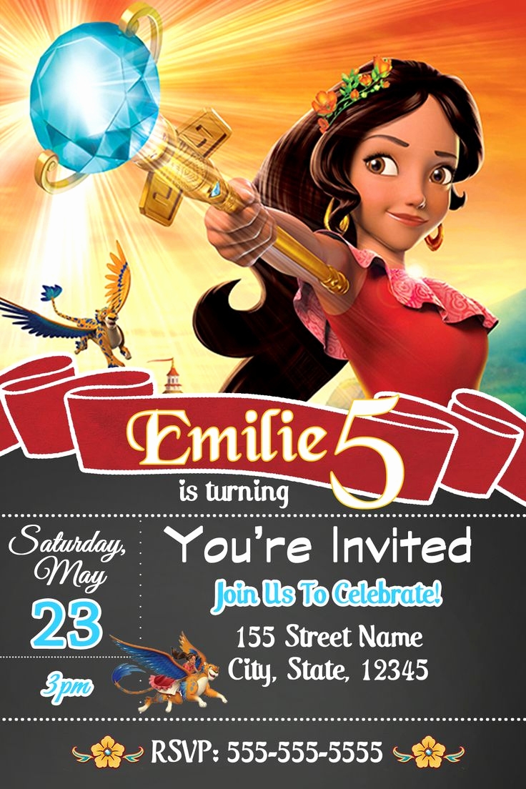 elena of avalor invitation template free