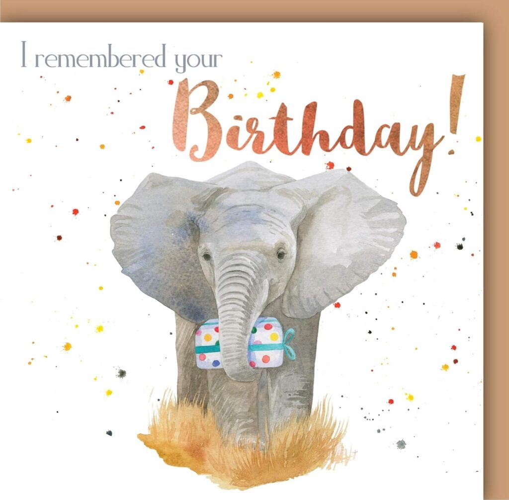 Elephant Birthday Card BigaMart