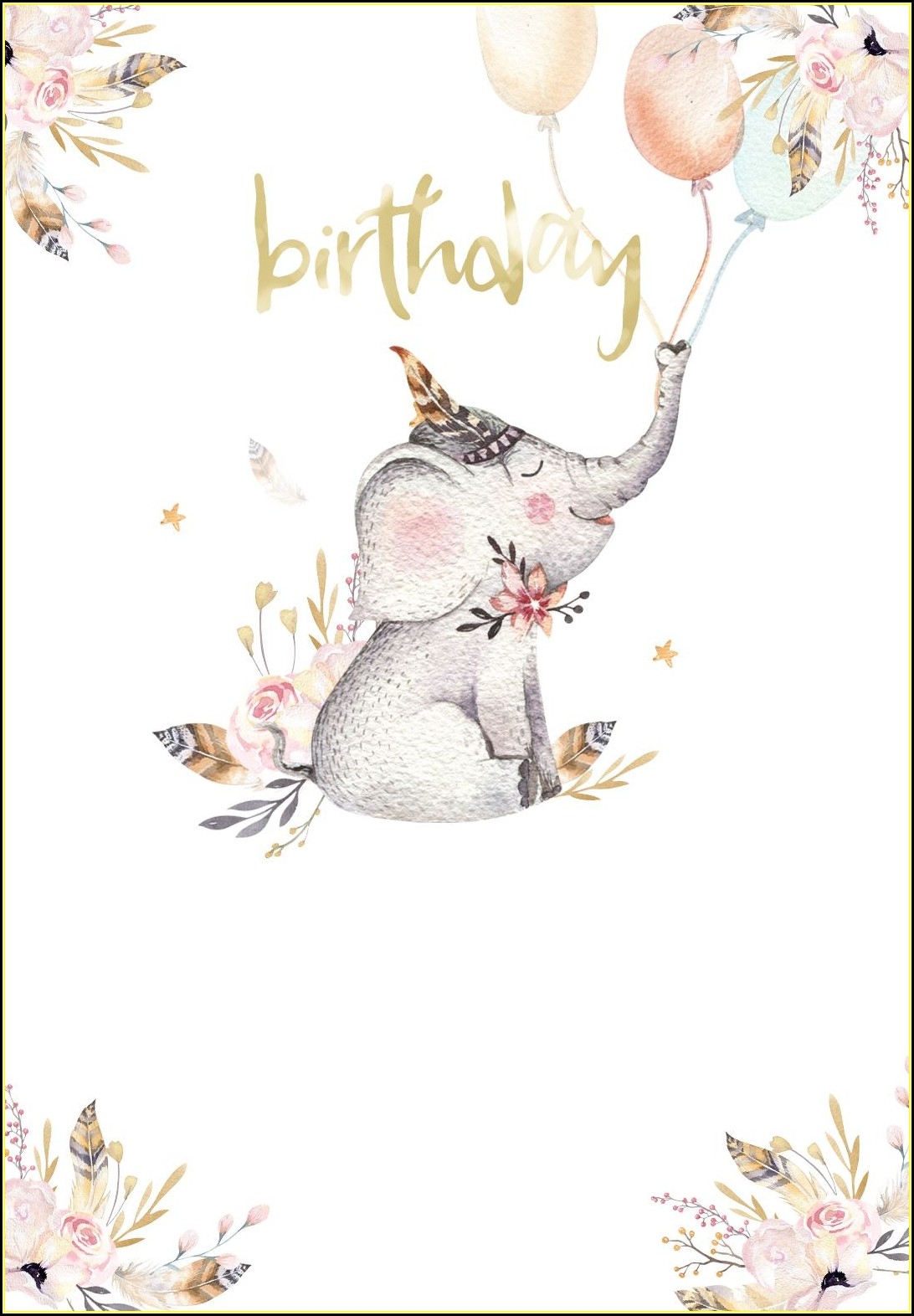 Elephant Birthday Invitation Template Template 2 Resume Examples 