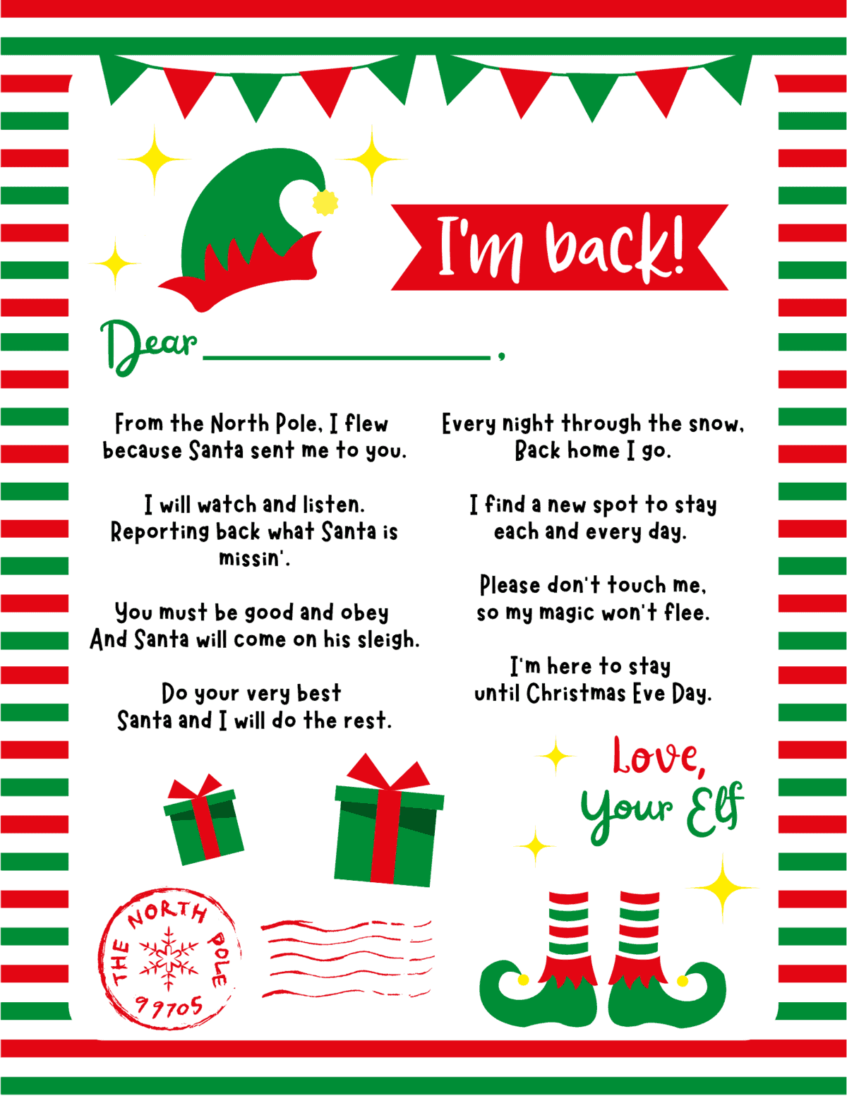 Elf Arrival Letter Editable 2024 Template Nedi Loraine