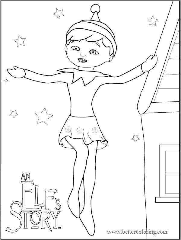 Elf On The Shelf Printable Coloring Pages
