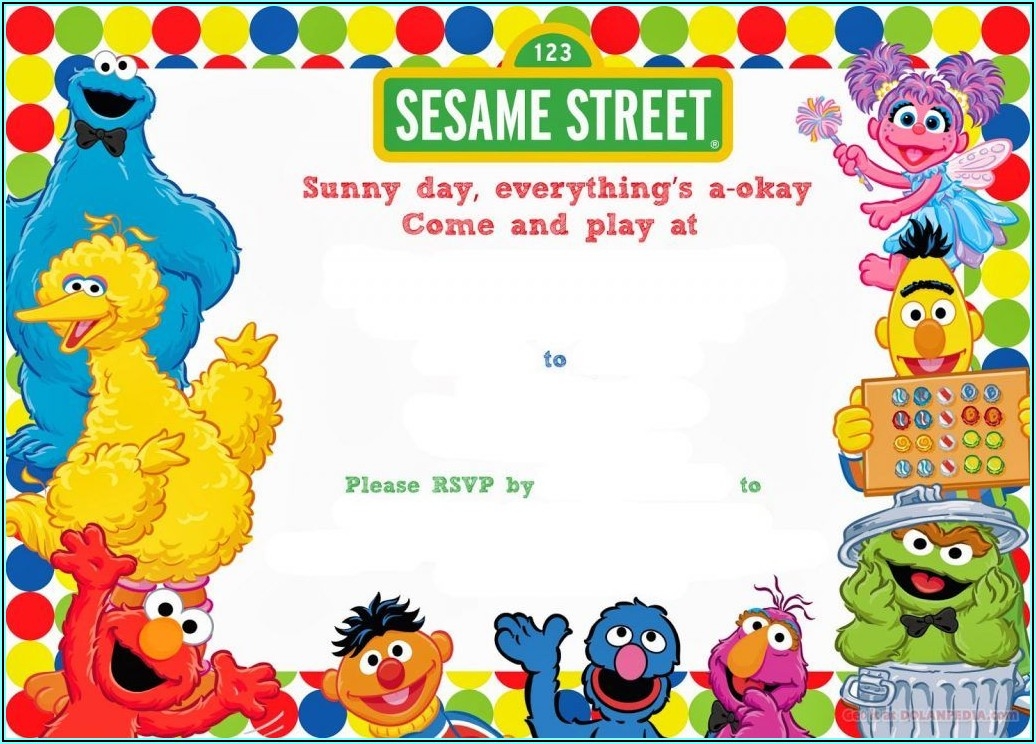Elmo And Abby Invitation Template Invitations Resume Examples 