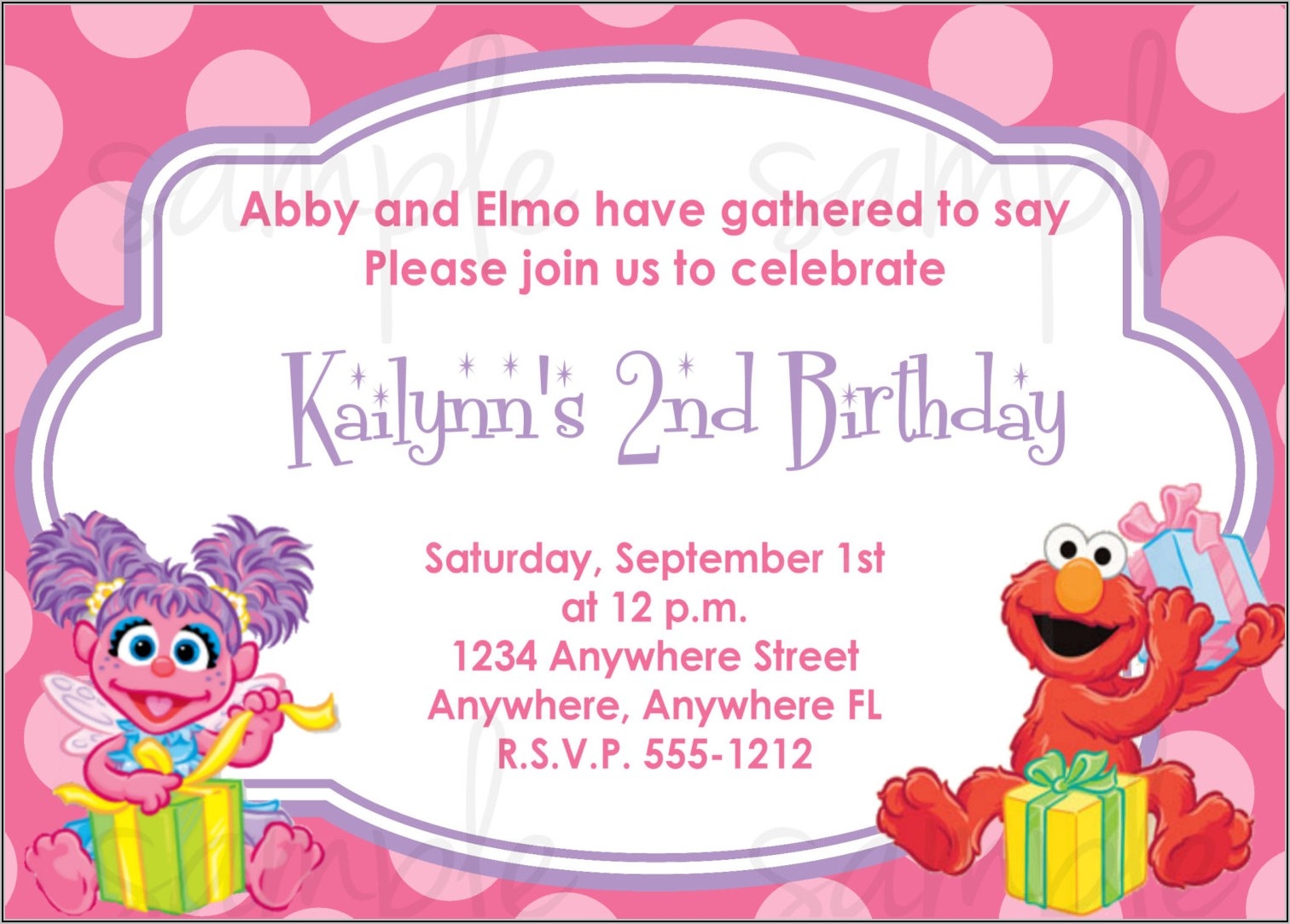 Elmo And Abby Invitation Template Invitations Resume Examples 