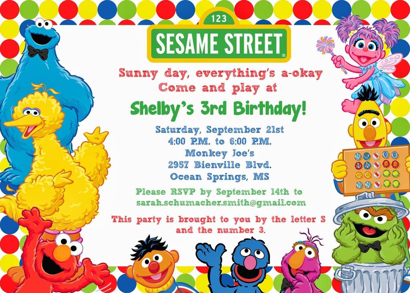 elmo birthday invitation template