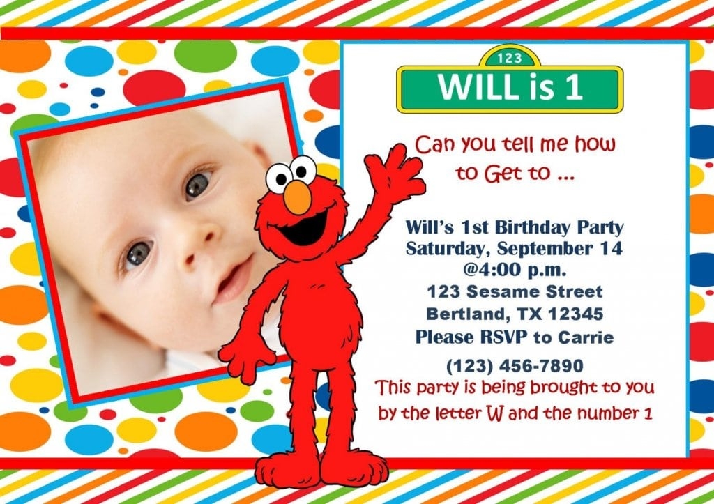 elmo first birthday invitation templates