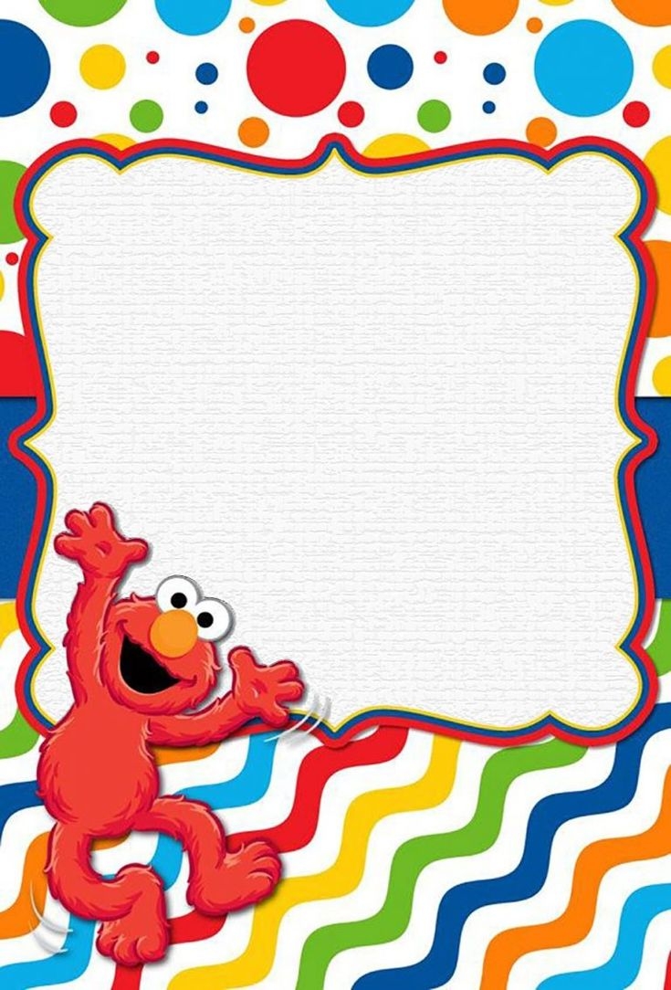 elmo invitation template free