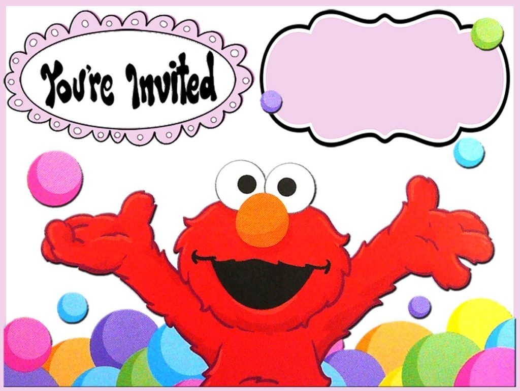 elmo party invitation template