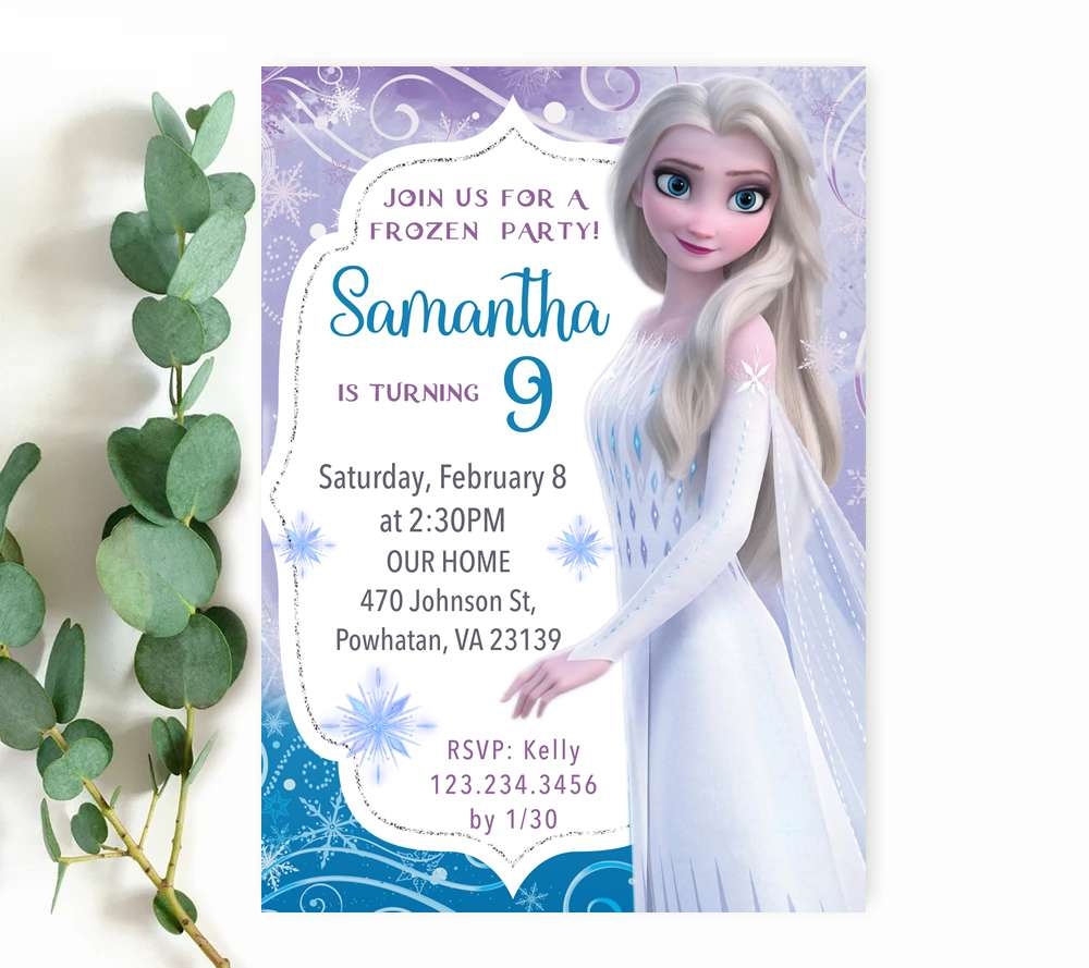 elsa frozen invitation template
