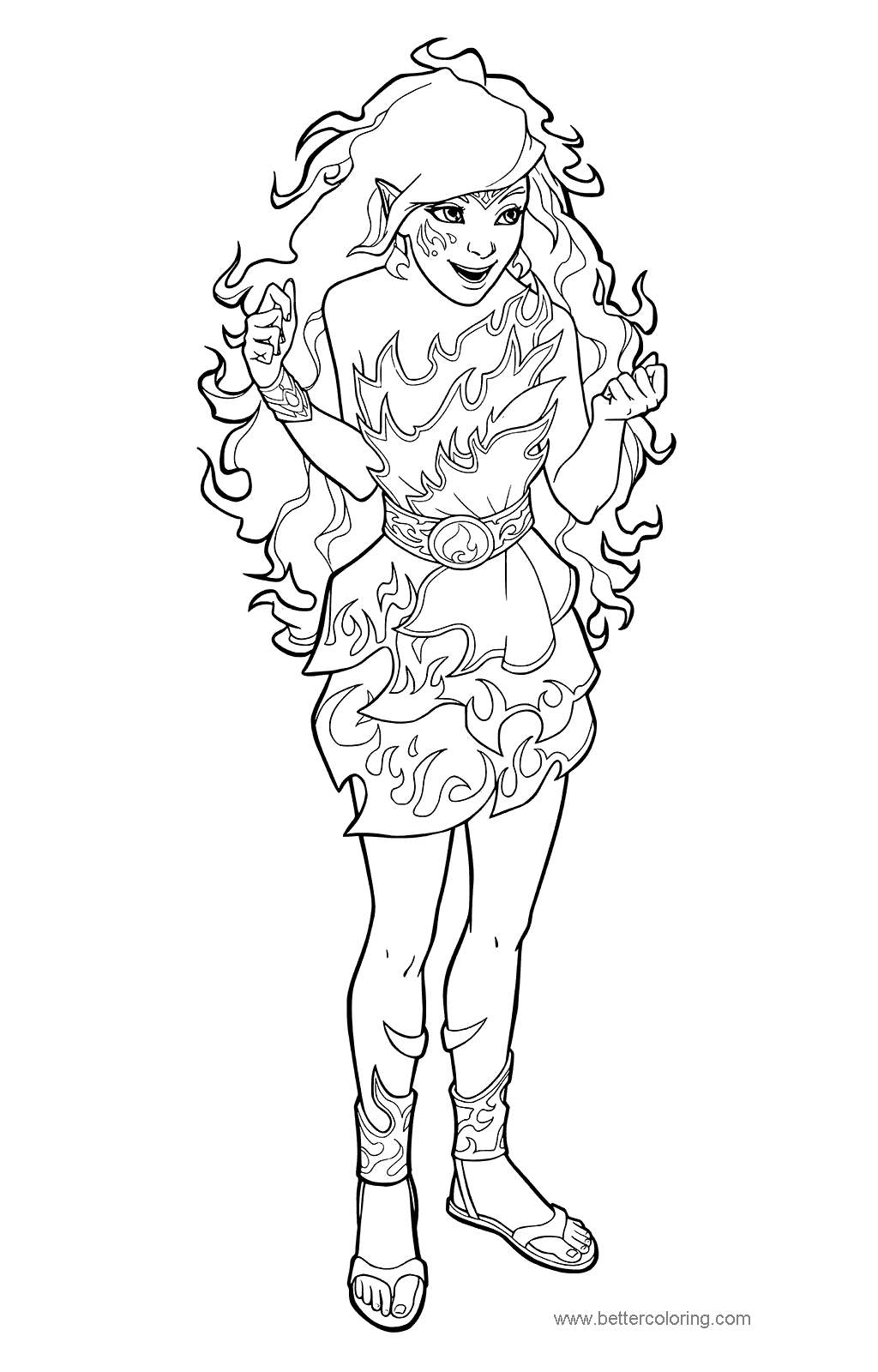 Elves Coloring Pages Naida Riverheart Free Printable Coloring Pages