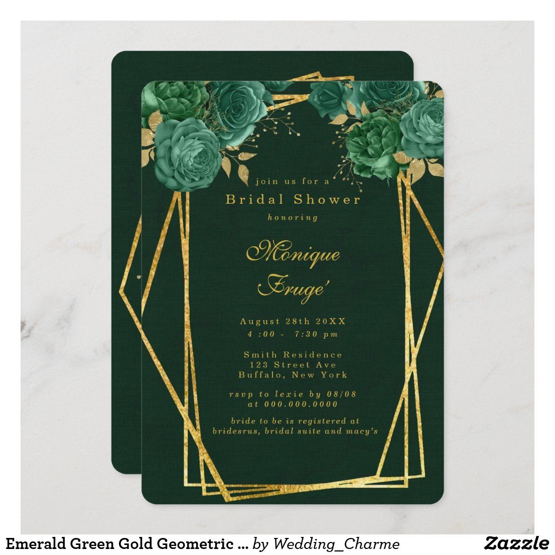 Emerald Green Invitation Template Dev onallcylinders