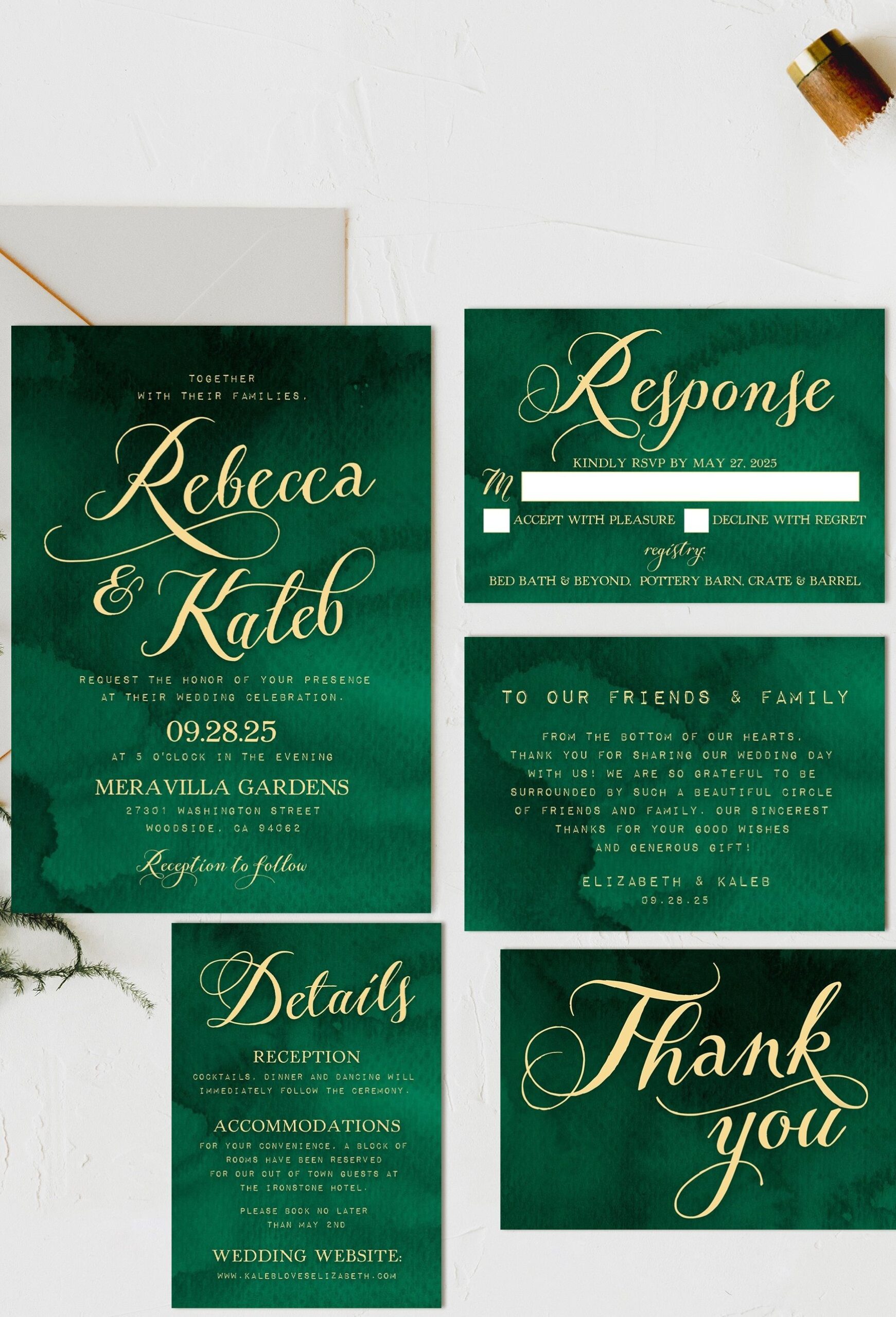Emerald Green Wedding Invitation Template Free Printable Word Searches