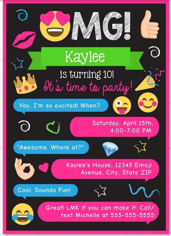 Emoji Invitation Template Free