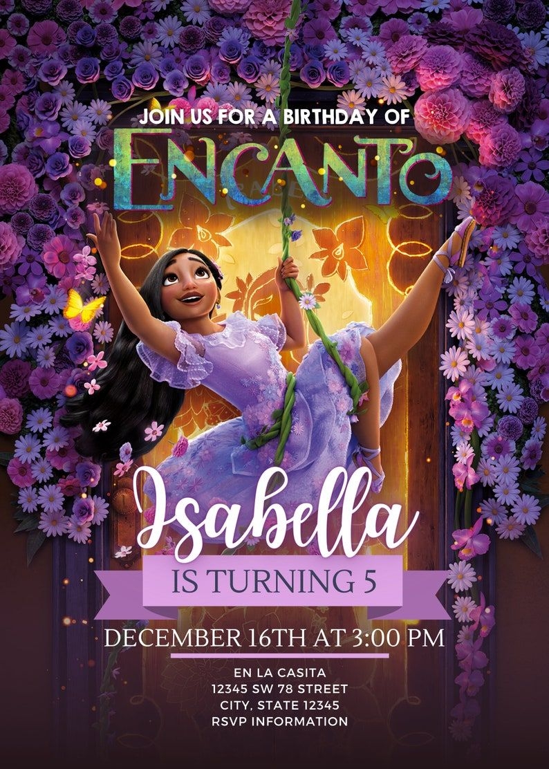 Encanto Invitations Template Free Printable Word Searches