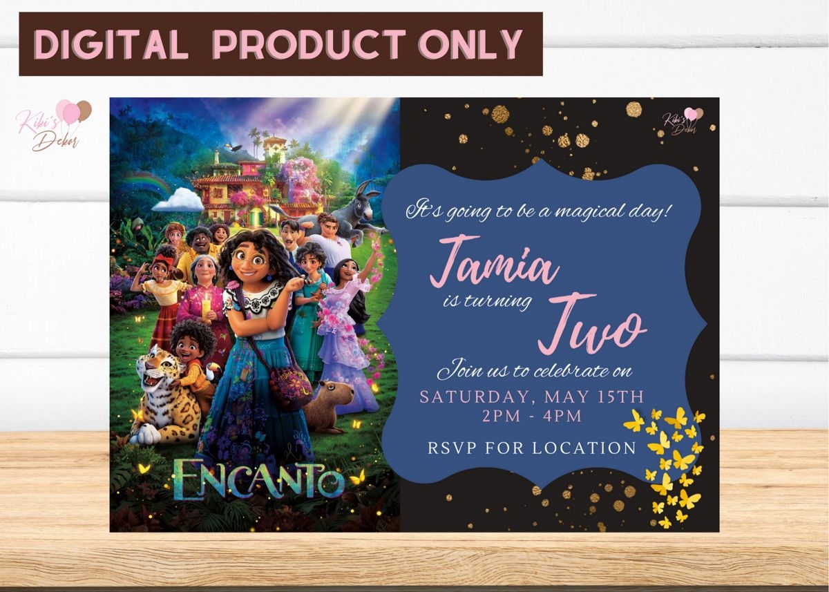 Encanto Party Theme Kids Birthday Invitation Template Printable Kids 