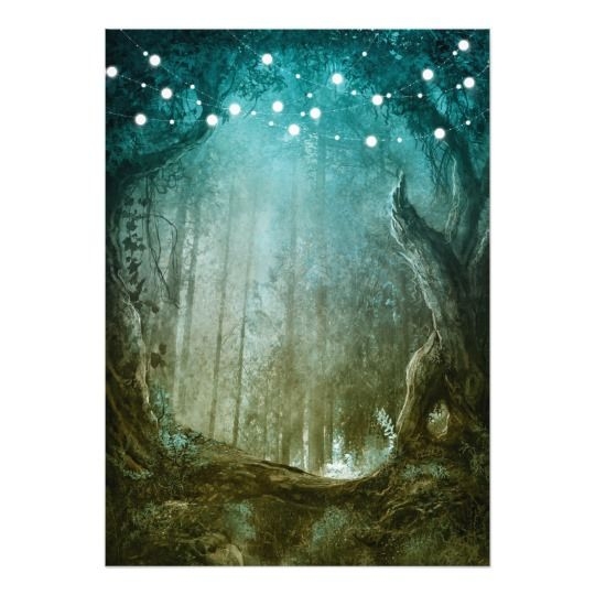 Enchanted Forest Fairy Lights Prom Invitations