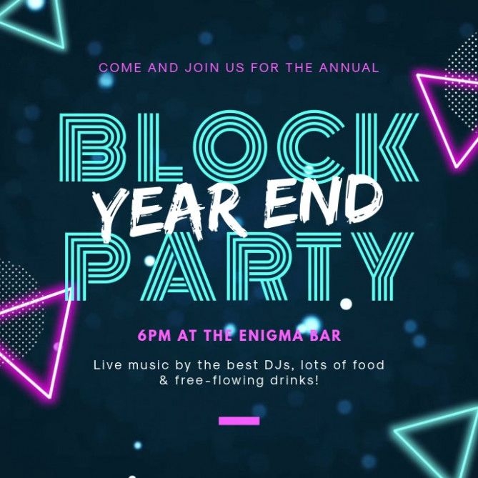 end of the year party invitation templates