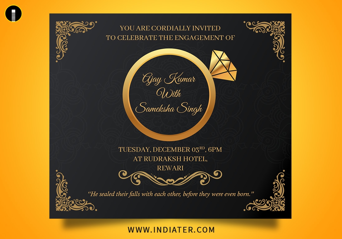engagement ceremony invitation template