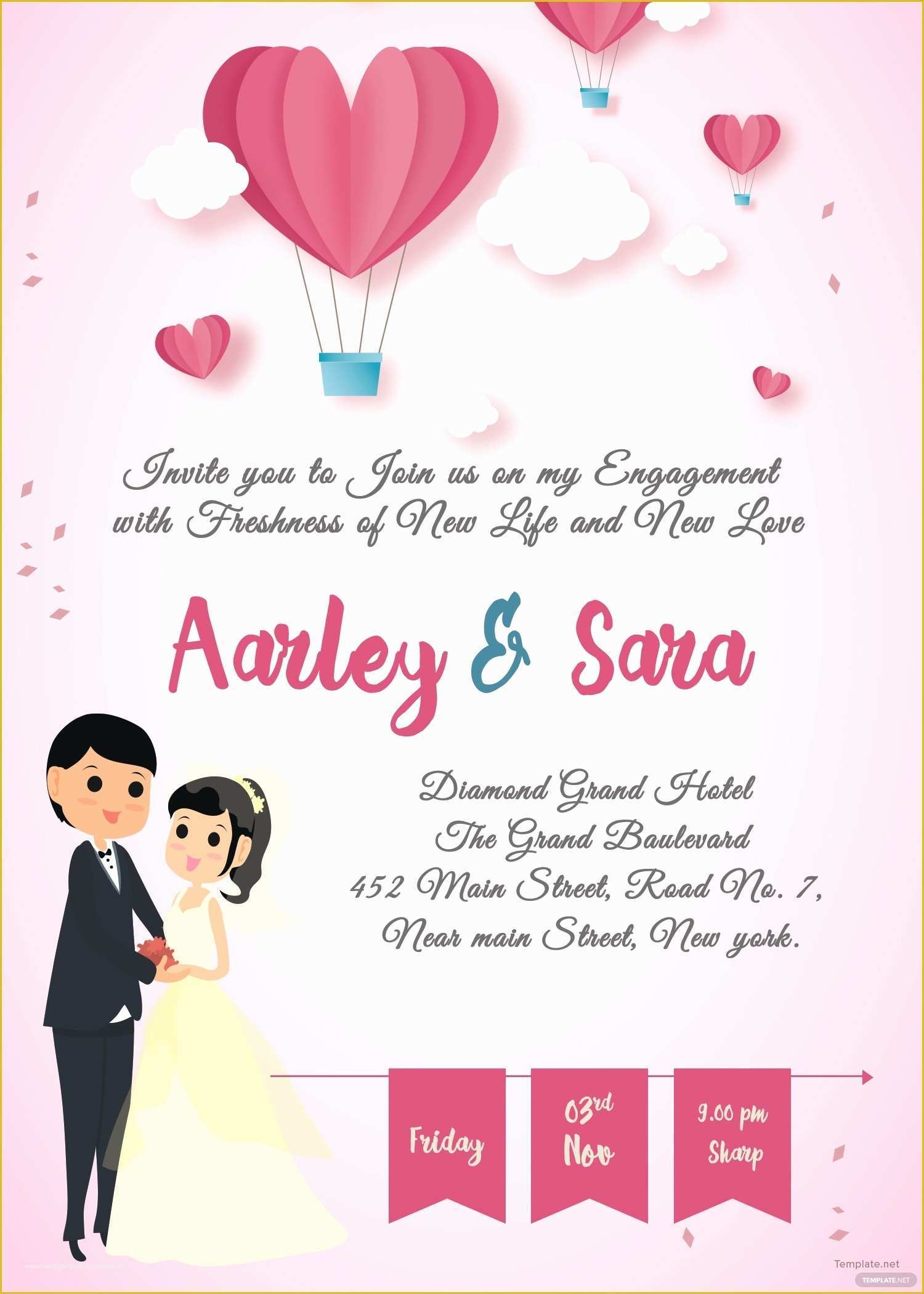 engagement invitation template free download