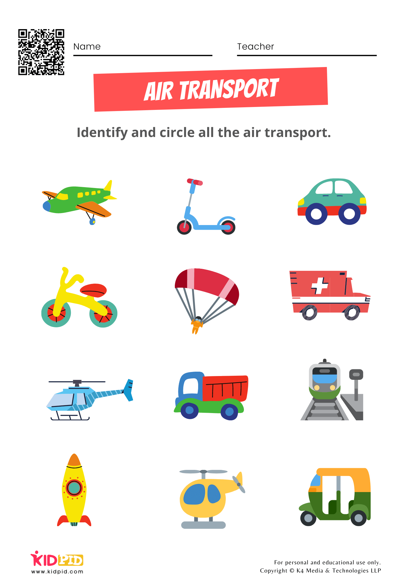 Engaging Transportation Worksheets For Preschoolers Fun Learning 