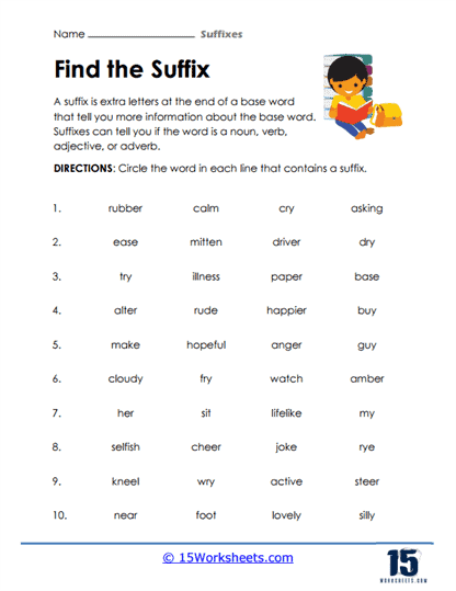 Englishlinx Suffixes Worksheets Worksheets Library