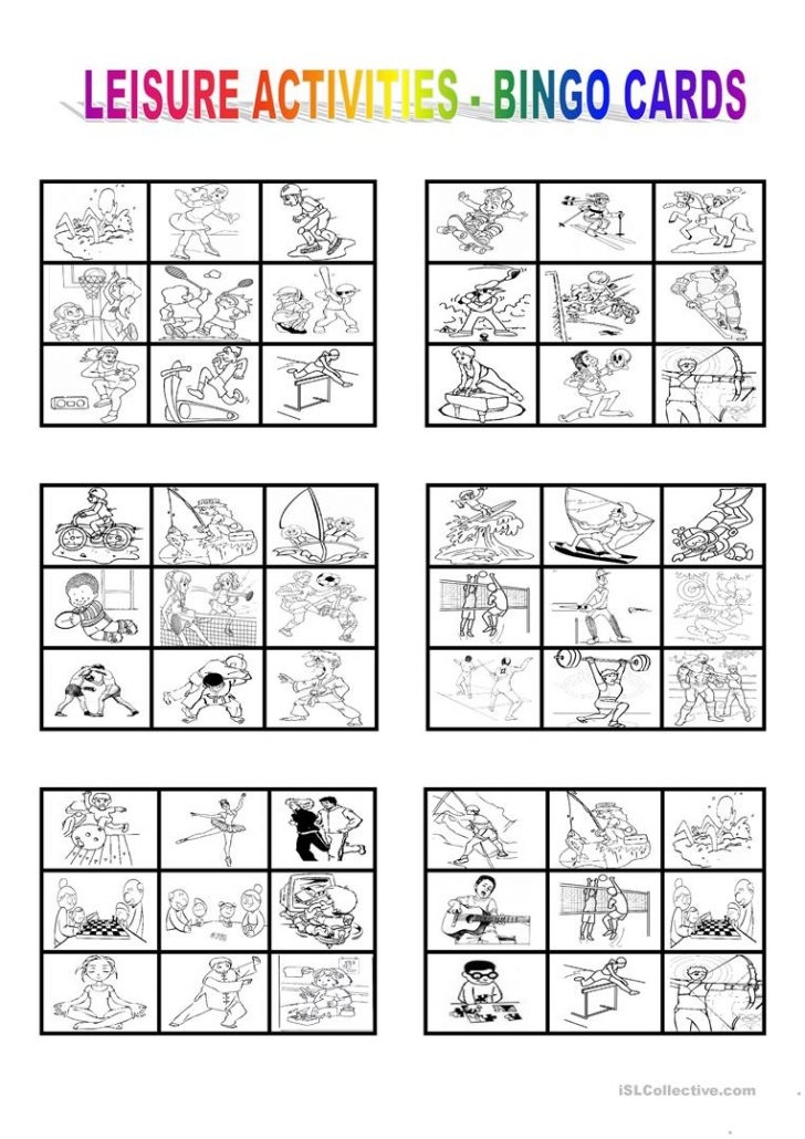 Esl Bingo Cards Printable Printable Bingo Cards