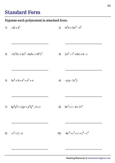 Evaluating Polynomial Functions Worksheets Worksheets Library