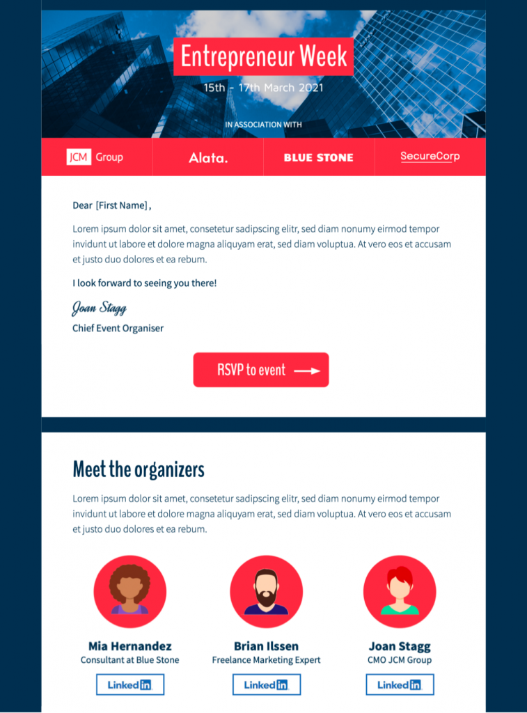 Event Invitation HTML Email Template Mail Designer Create And Send 
