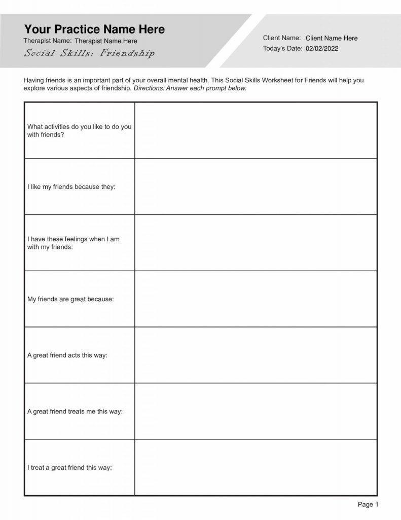 asd worksheets