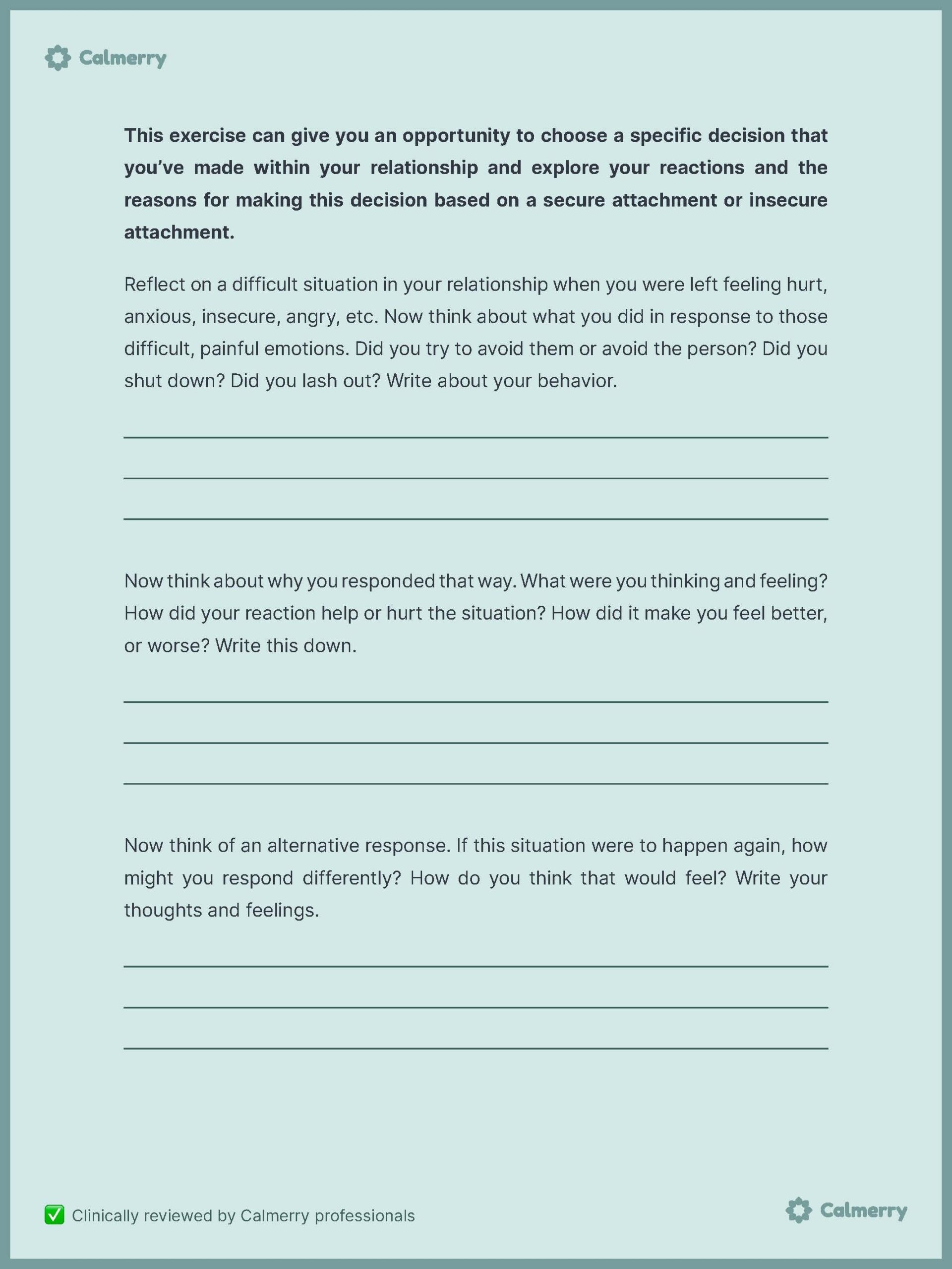 Exploring Secure Attachment Style Worksheet PDF Worksheets Library