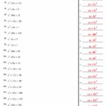 Factoring Perfect Square Trinomials Worksheet PDF Worksheets Library