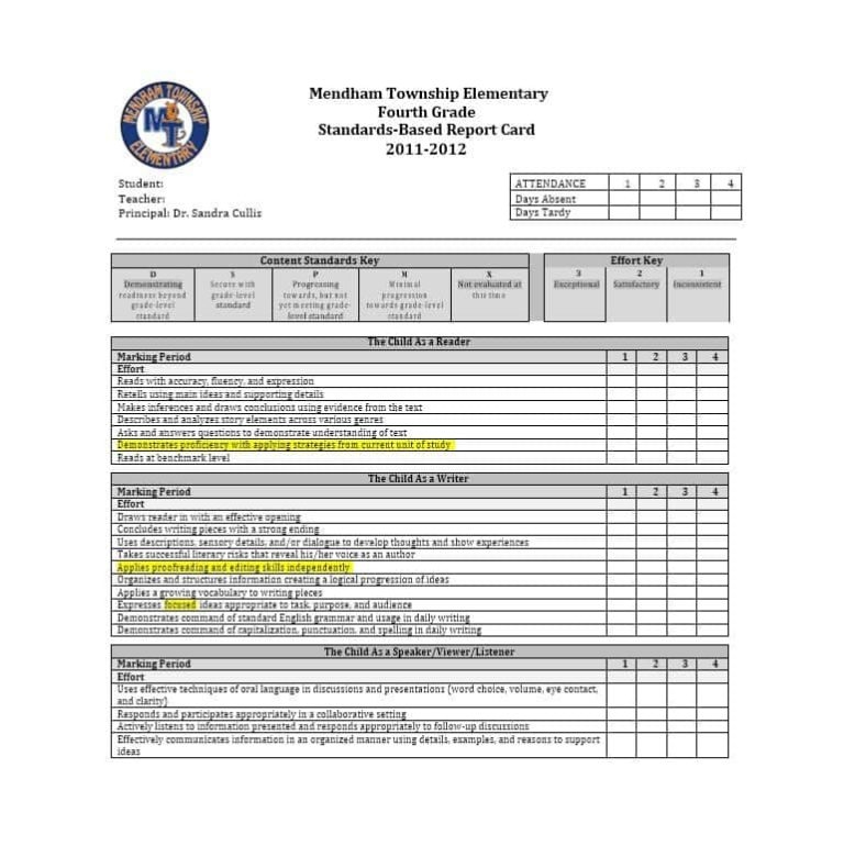 Fake Report Card Template 4 TEMPLATES EXAMPLE TEMPLATES EXAMPLE