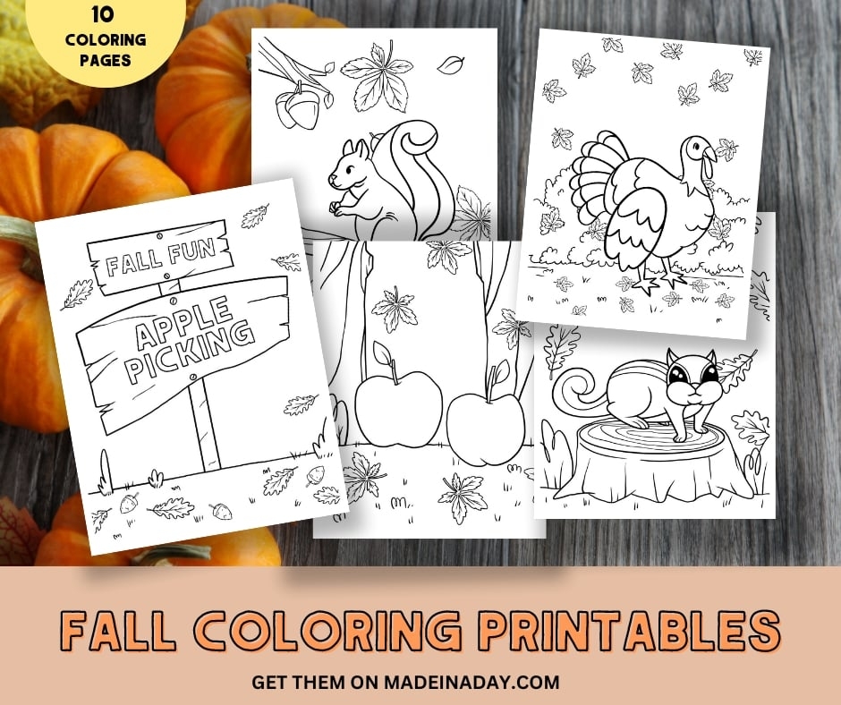 free printable fall coloring pages for preschoolers