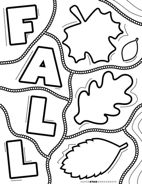 Fall Coloring Pages For Kindergarten