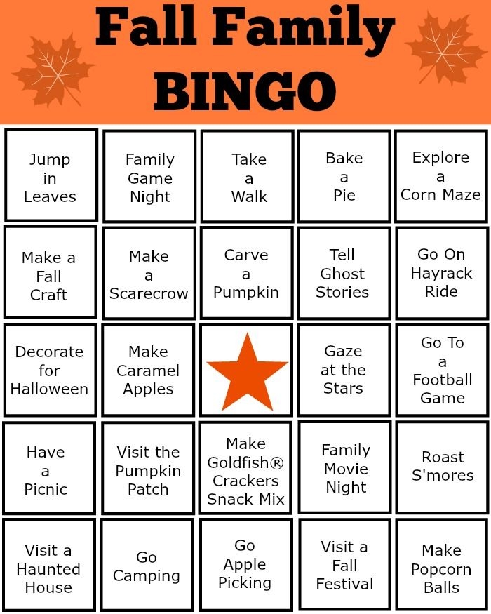 Fall Printable Bingo Cards Printable New Year Banners