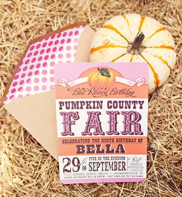 Fall Pumpkin County Fair Birthday Party Hostess With The