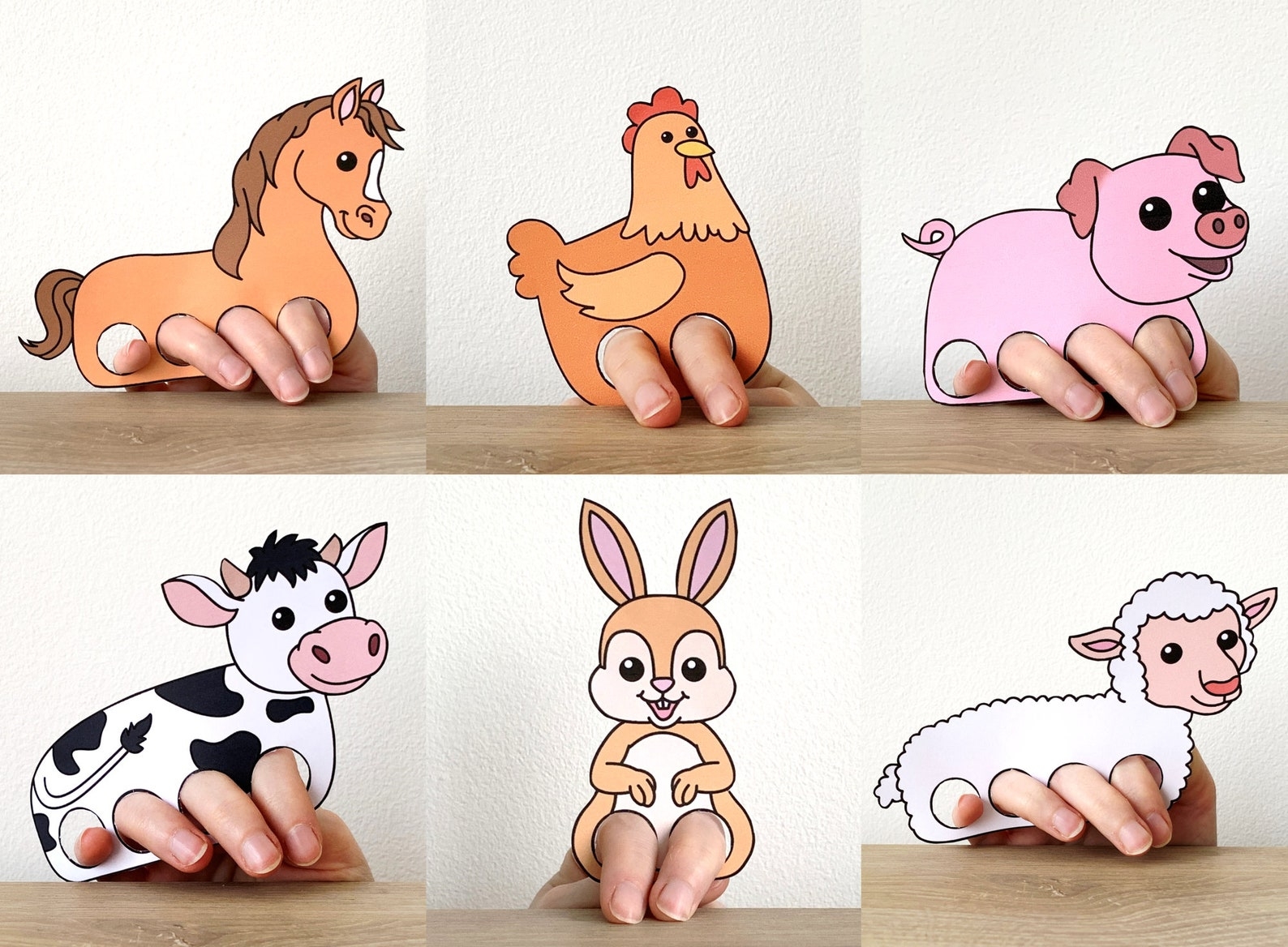 printable animal paper craft template