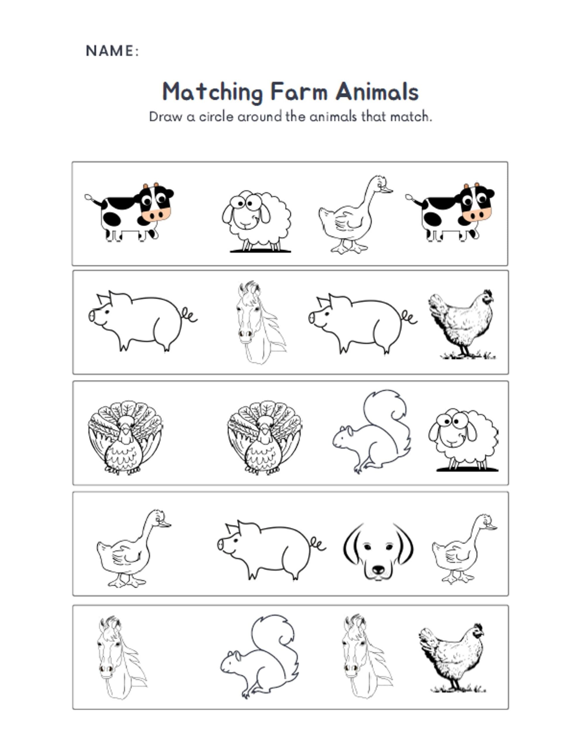 Farm Animal Printable Colouring Pages Messy Little Monster 