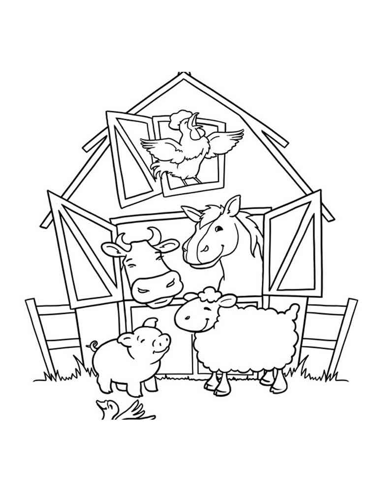 free farm coloring pages