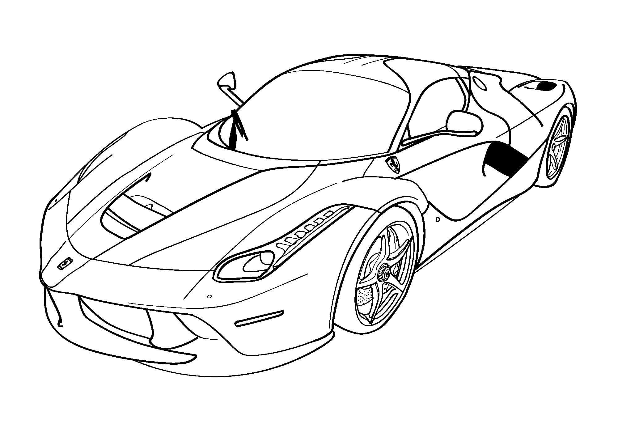 Ferrari Fxx Coloring Page Coloring Pages