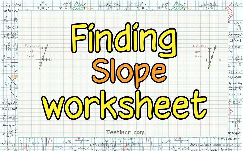 slope formula worksheet
