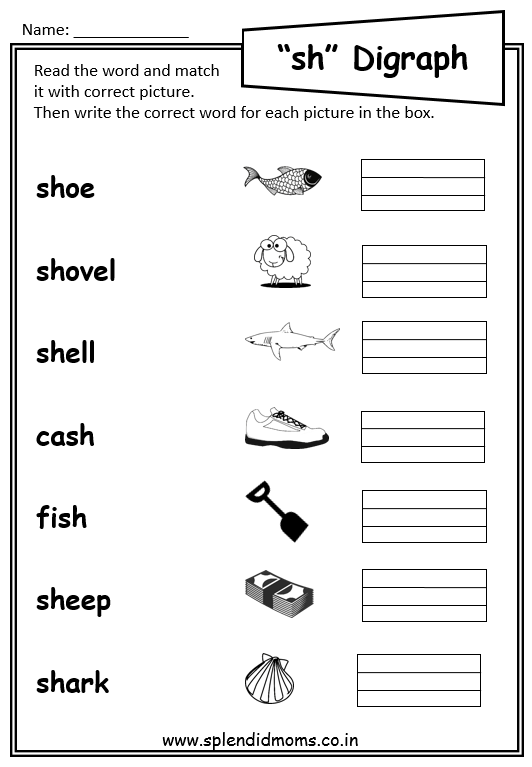 Finish The Words Worksheets Ch And Sh SB12226 SparkleBox