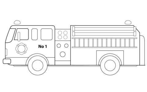 free fire truck coloring pages