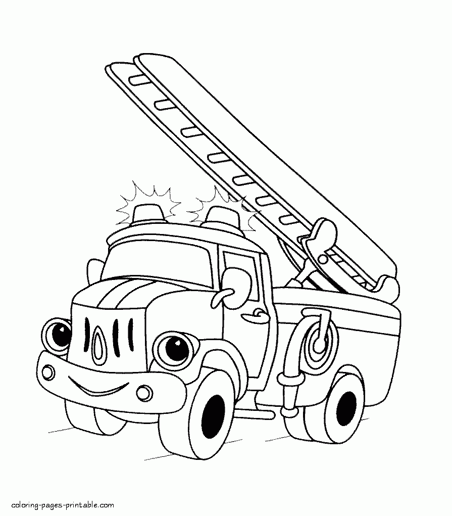 Firetruck Coloring Page Truck Coloring Pages Cars Coloring Pages The 
