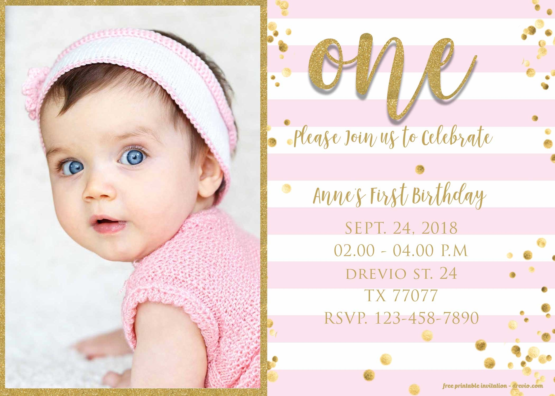 editable birthday invitation card template